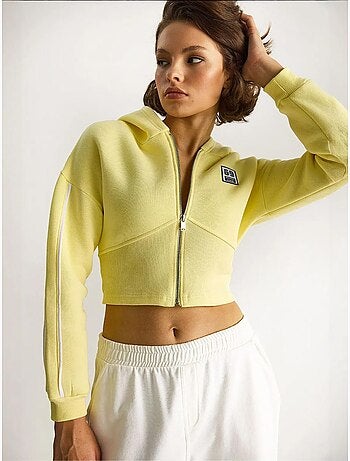 Kort sweatshirt met capuchon en rits lucci