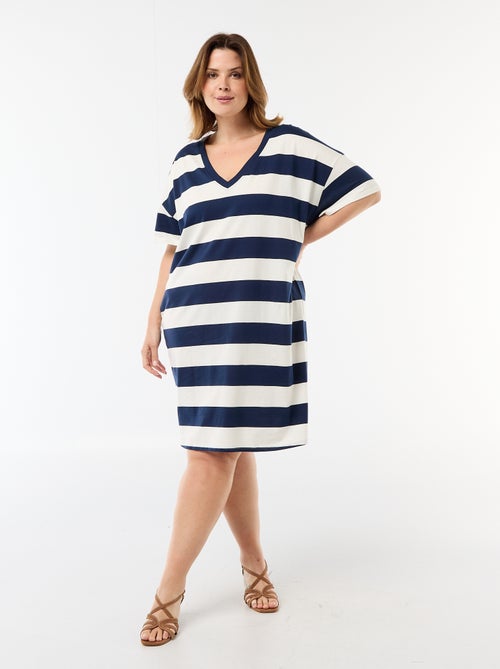 Kort T-shirt jurkje met korte mouwen - Kiabi