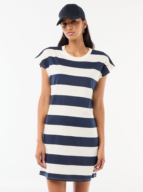 Kort T-shirt jurkje met korte mouwen - Kiabi