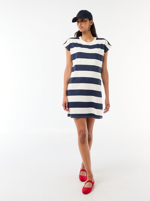 Kort T-shirt jurkje met korte mouwen - Kiabi