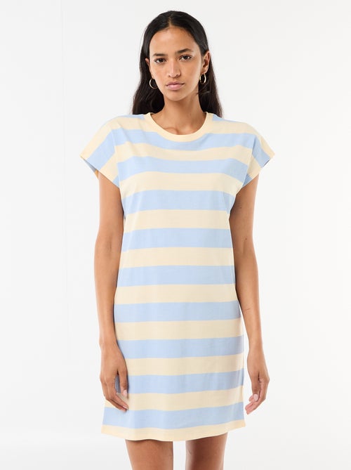 Kort T-shirt jurkje met korte mouwen - Kiabi