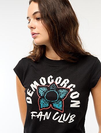 Kort T-shirt met fantasieprint