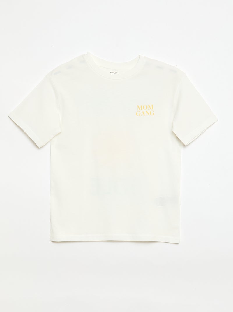 Korte 2-delige pyjama: short + T-shirt Wit - Kiabi