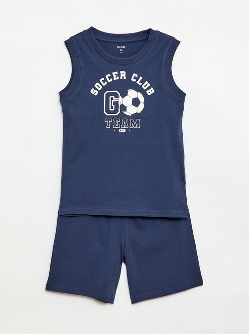 Korte 2-delige pyjamaset met tanktop en korte broek - Kiabi Korte 2-delige pyjamaset met tanktop en korte broek - Kiabi