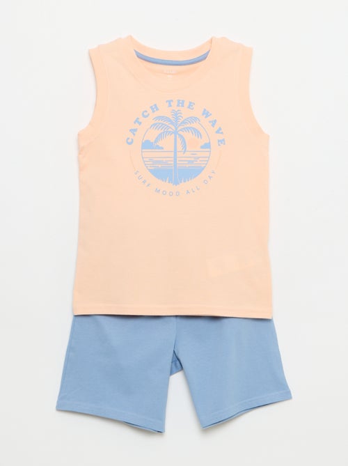 Korte 2-delige pyjamaset met tanktop en korte broek - Kiabi