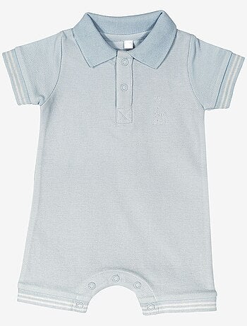 Korte babyoverall van piqué