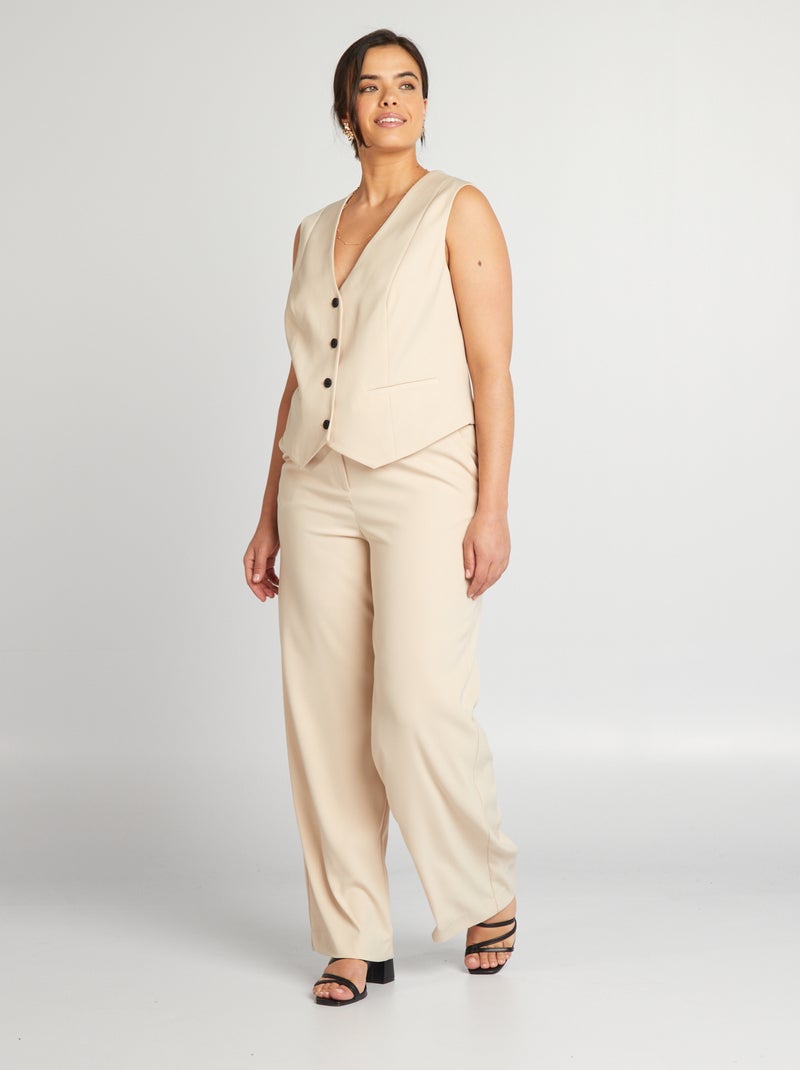 Korte blazer zonder mouwen grijs - Kiabi