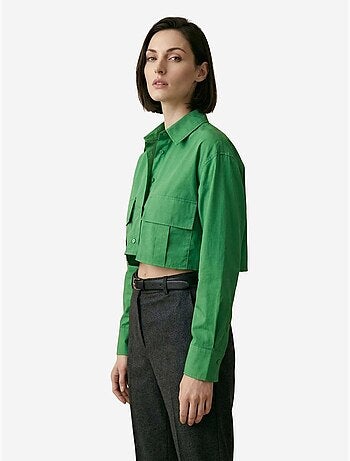 Korte bloes van katoenpopeline my fashion