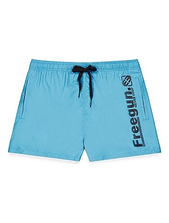 Korte boardshorts voor jongens met een semi-elastische tailleband.