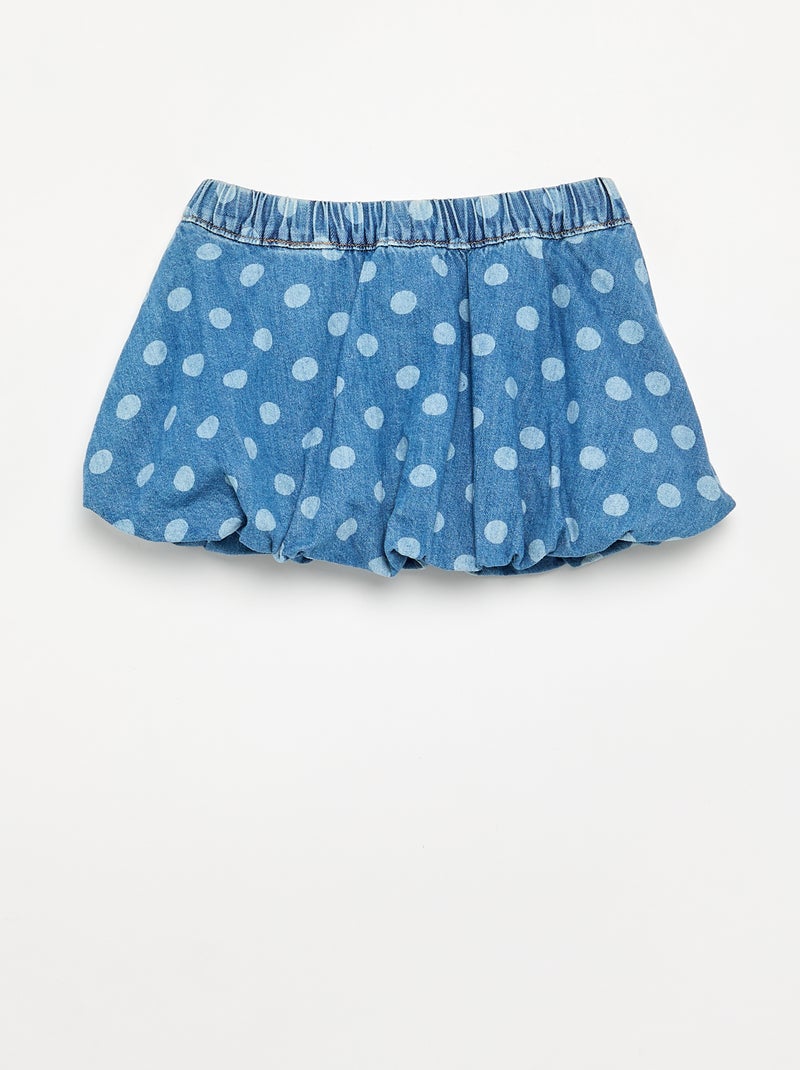 Korte bolrok met print Blauw - Kiabi