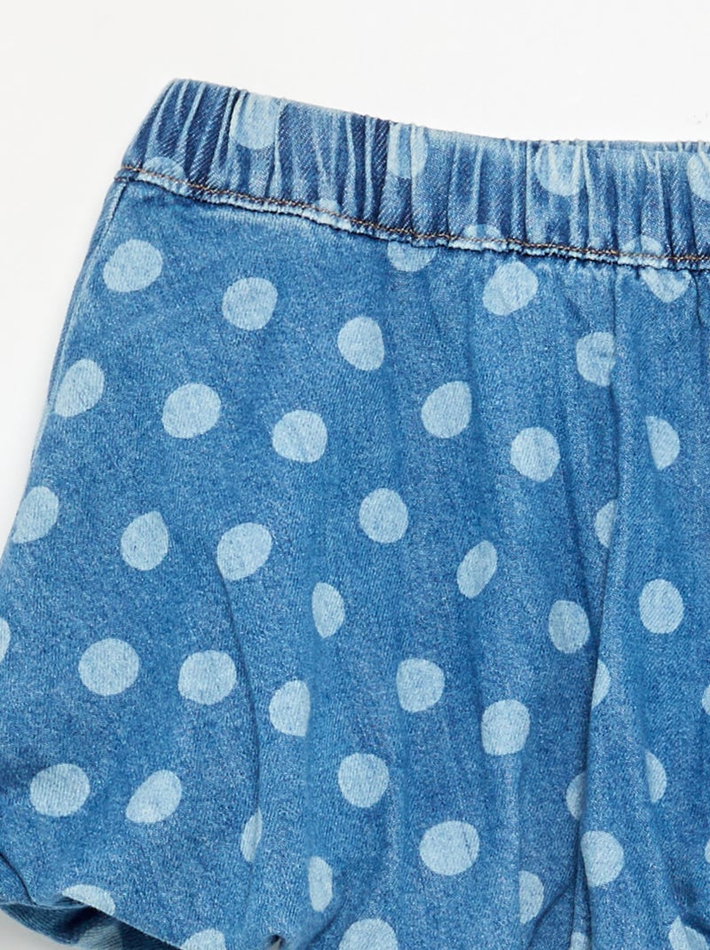 Korte bolrok met print Blauw - Kiabi