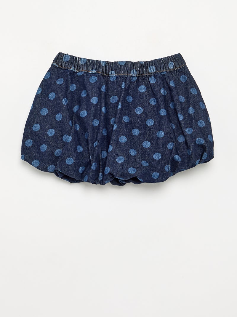 Korte bolrok met print Blauw - Kiabi