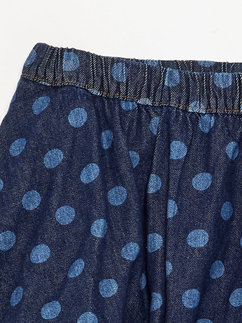 Korte bolrok met print Blauw - Kiabi