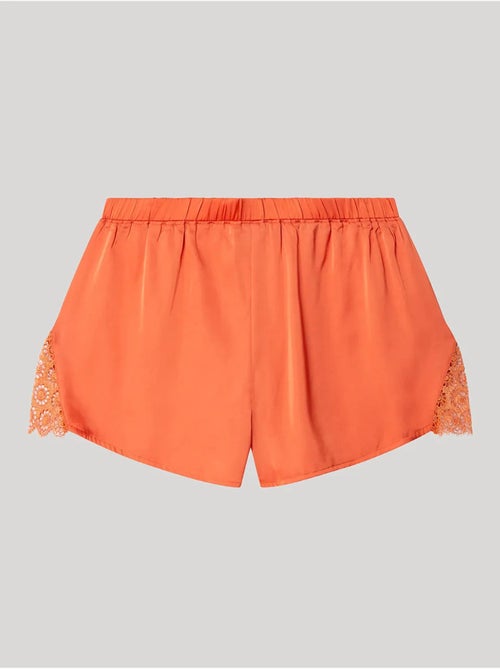 Korte broek van satijnstof en kant details - Kiabi Korte broek van satijnstof en kant details - Kiabi