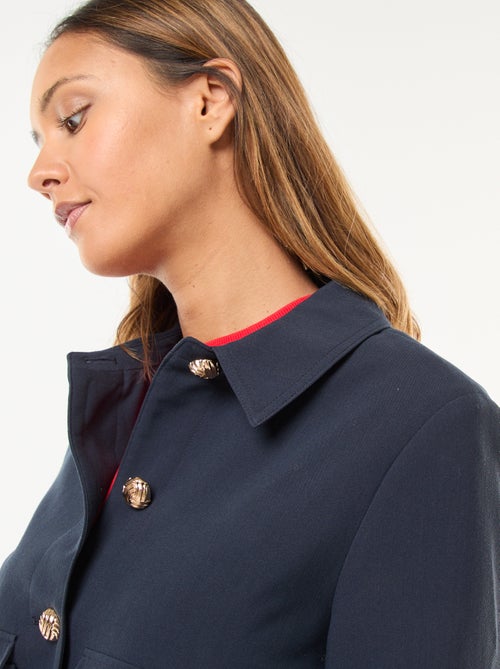 Korte colbert met goudkleurige knopen - Kiabi