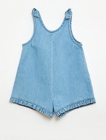 Korte denim jumpsuit