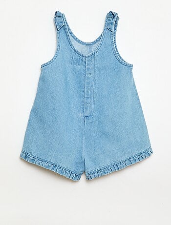 Korte denim jumpsuit