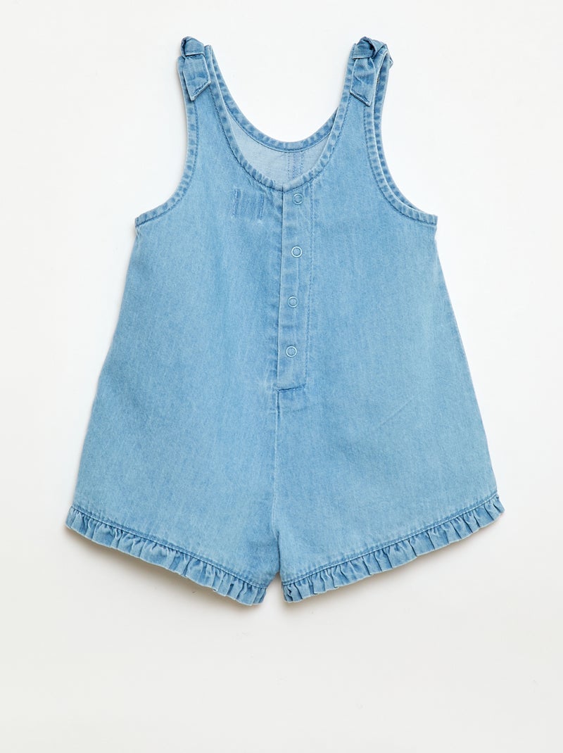 Korte denim jumpsuit Blauw - Kiabi