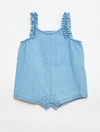 Korte denim jumpsuit
