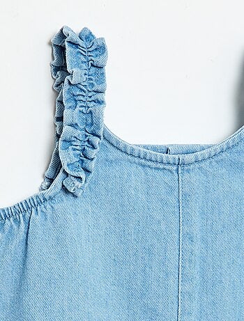 Korte denim jumpsuit