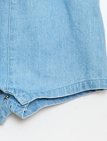 Korte denim jumpsuit
