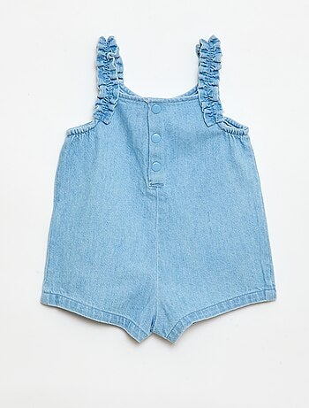 Korte denim jumpsuit