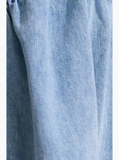 Korte denim jurk van katoen met halter dilvin - Kiabi