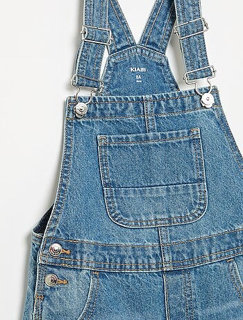 Korte denim tuinbroek
