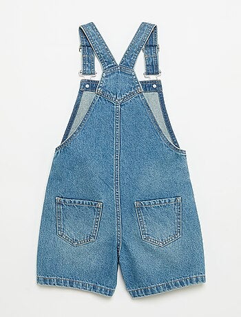 Korte denim tuinbroek