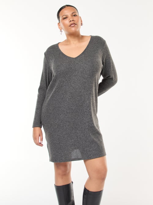 Korte, dikke, gebreide trui-jurk - Kiabi