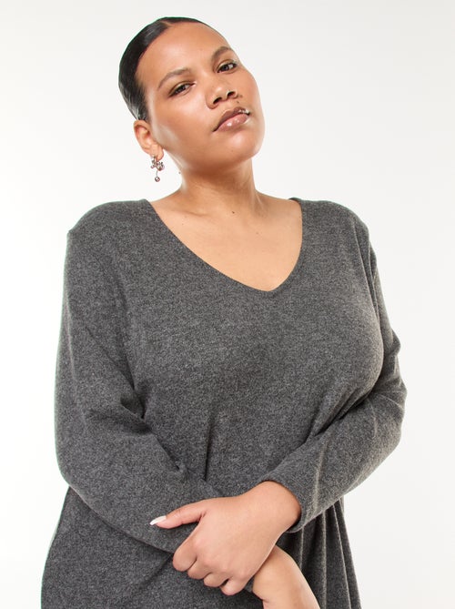 Korte, dikke, gebreide trui-jurk - Kiabi