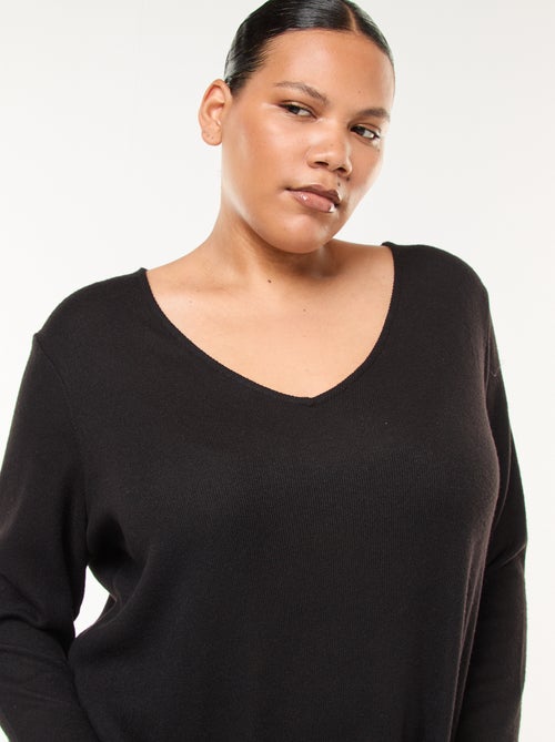 Korte, dikke, gebreide trui-jurk - Kiabi