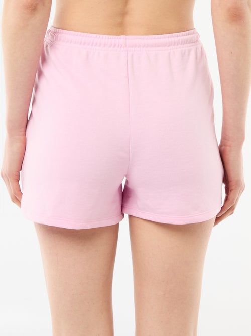 Korte effen katoenen short met trekkoord - Kiabi