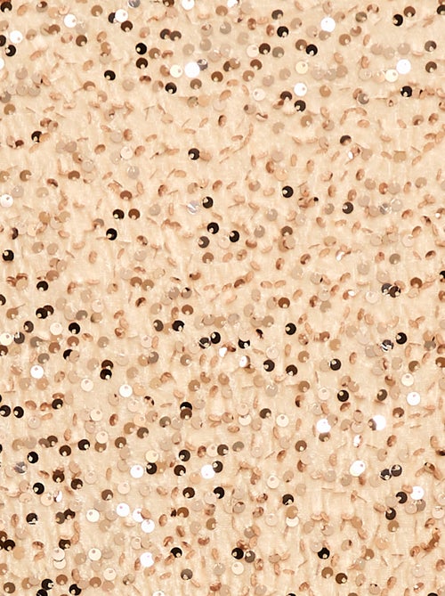 Korte fluwelen jurk met lovertjes - Kiabi