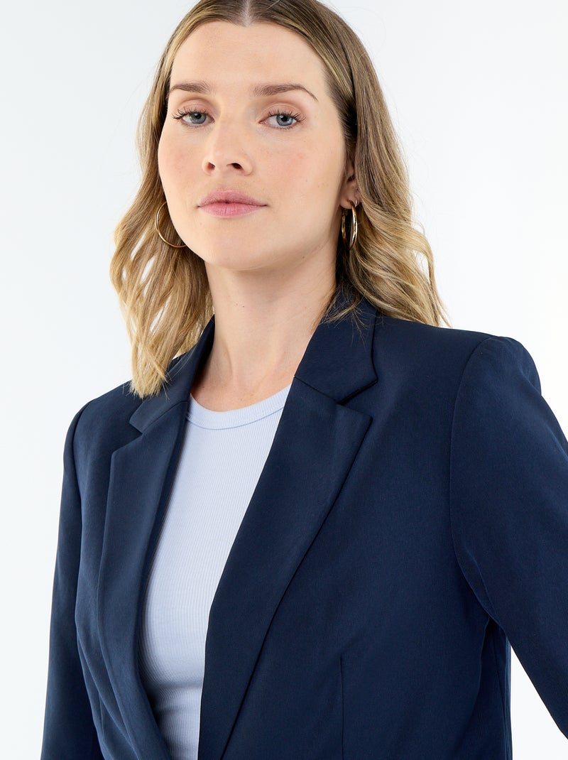 Korte getailleerde blazer Blauw - Kiabi