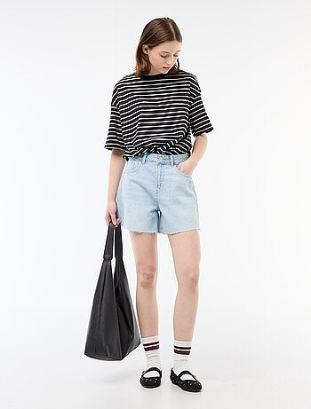 Korte high waist denim short