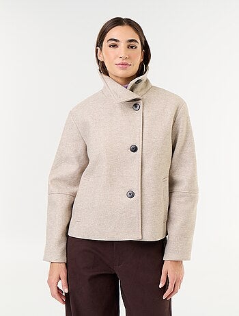 Korte jas met wollook