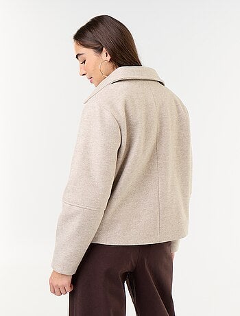 Korte jas met wollook