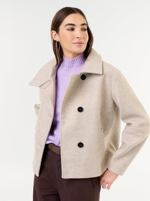 Korte jas met wollook - Kiabi