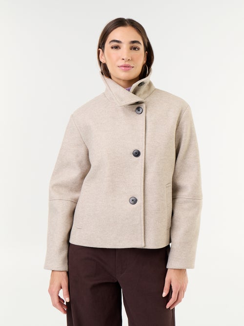 Korte jas met wollook - Kiabi