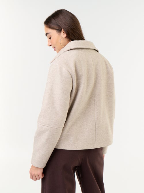 Korte jas met wollook - Kiabi
