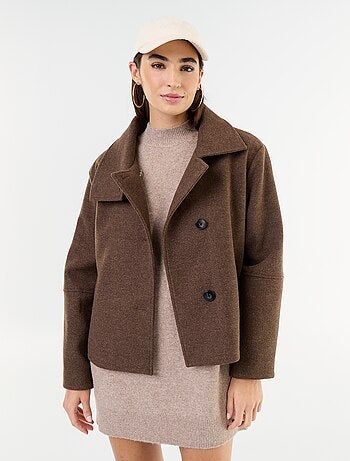 Korte jas met wollook