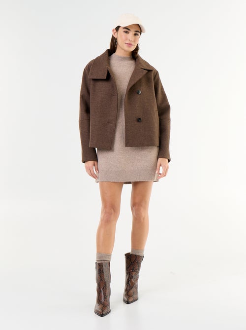 Korte jas met wollook - Kiabi