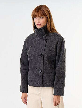 Korte jas met wollook