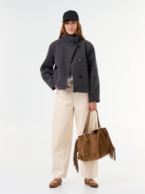Korte jas met wollook - Kiabi