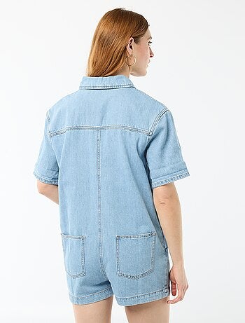Korte jeans jumpsuit