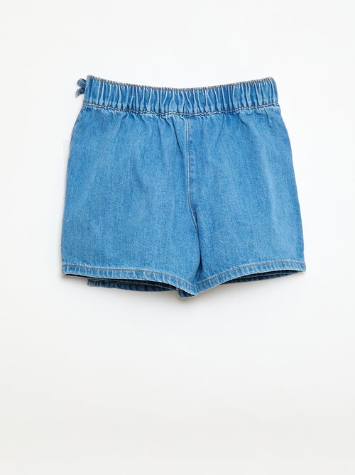 Korte jeans rok-short met knopen - Kiabi