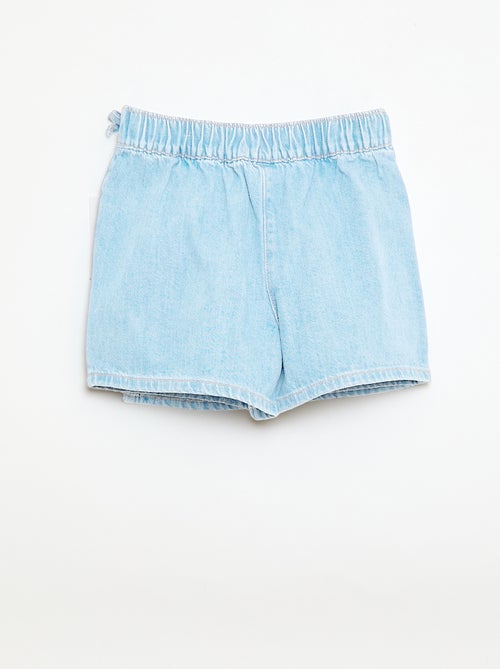Korte jeans rok-short met knopen - Kiabi
