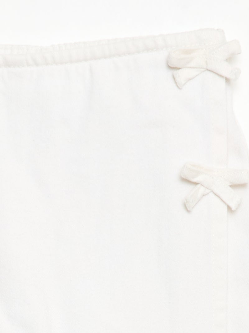 Korte jeans rok-short met knopen Wit - Kiabi