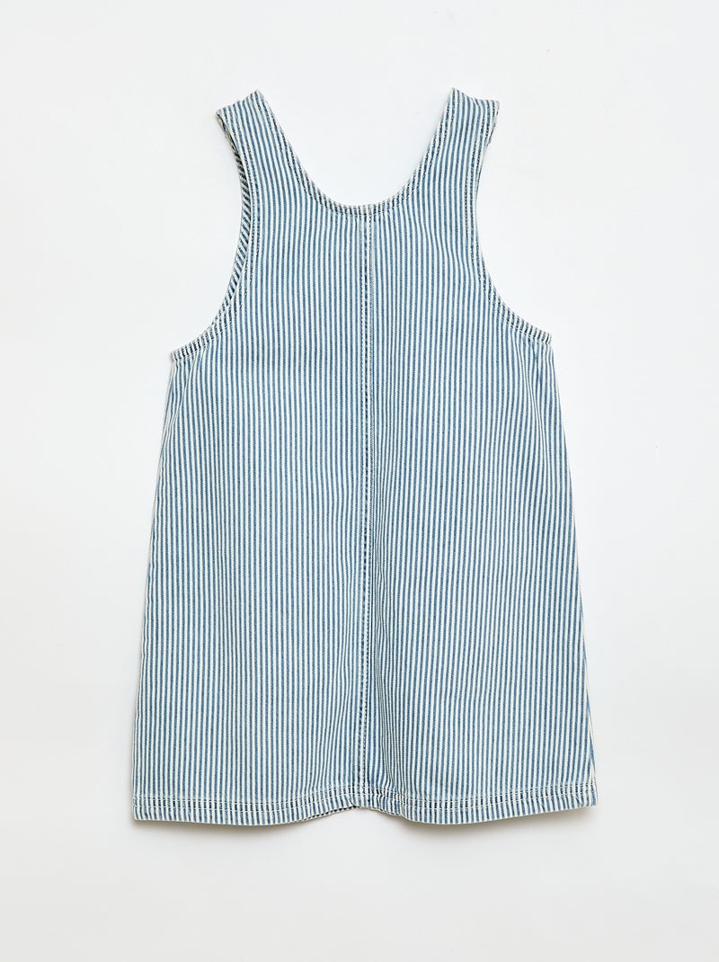 Korte jeans tuinbroekjurk Blauw - Kiabi